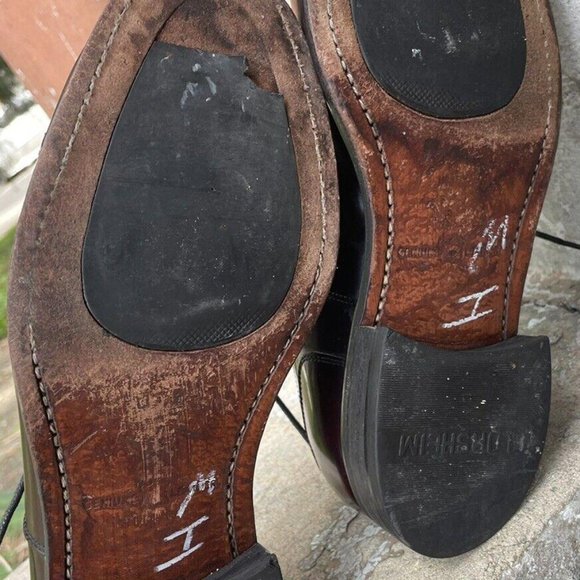 Florsheim Lexington Cap Toe men shoes Burgundy leather lace up 8 1/2 D 17067-05